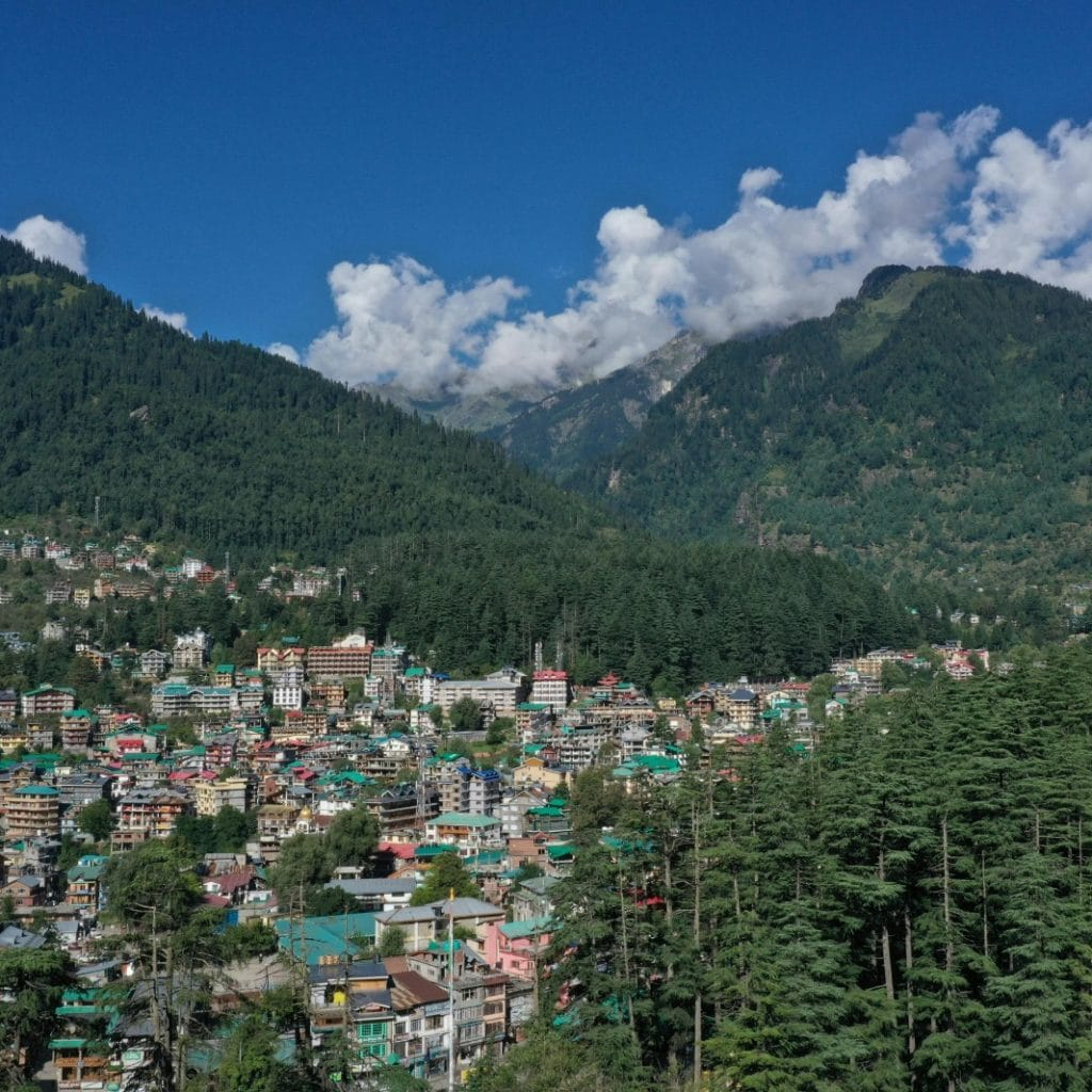 A scenic mountain town in Himachal Pradesh, India, popular with solo travelers